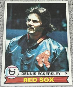 lot 261 image: 1979 Topps Baseball Card #40 - Dennis Eckersley Boston Red Sox