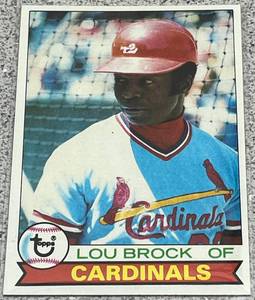 lot 272 image: 1979 Topps Baseball Card #665 - Lou Brock St. Louis Cardinals