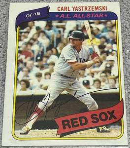 lot 277 image: 1980 Topps Baseball Card #720 - Carl Yastrzemski Boston Red Sox AL All-Star