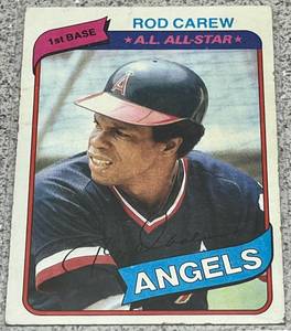 lot 278 image: 1980 Topps Baseball Card #700 - Rod Carew California Angels AL All-Star