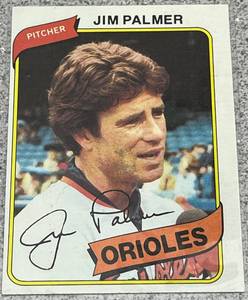 lot 281 image: 1980 Topps Baseball Card #590 - Jim Palmer Baltimore Orioles