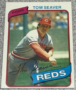 lot 283 image: 1980 Topps Baseball Card #500 - Tom Seaver Cincinnati Reds
