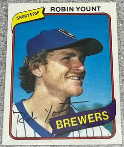lot 288 image: 1980 Topps Baseball Card #265 - Robin Yount Milwaukee Brewers