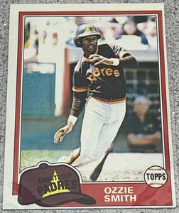 lot 304 image: 1981 Topps Baseball Card #254 - Ozzie Smith San Diego Padres