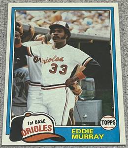 lot 313 image: 1981 Topps Baseball Card #490 - Eddie Murray Baltimore Orioles