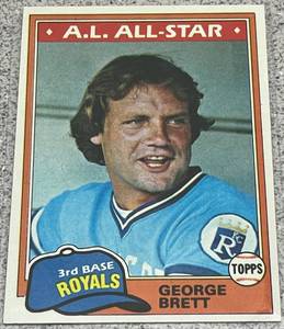 lot 320 image: 1981 Topps Baseball Card #700 - George Brett Kansas City Royals AL All-Star