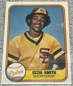 lot 324 image: 1981 Fleer Baseball Card #488 - Ozzie Smith San Diego Padres