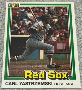 lot 340 image: 1981 Donruss Baseball Card #94 - Carl Yastrzemski Boston Red Sox