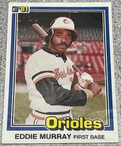lot 342 image: 1981 Donruss Baseball Card #112 - Eddie Murray Baltimore Orioles
