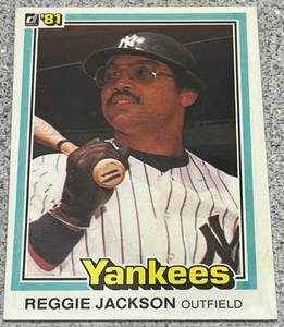 lot 352 image: 1981 Donruss Baseball Card #228 - Reggie Jackson New York Yankees