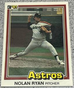 lot 354 image: 1981 Donruss Baseball Card #260 - Nolan Ryan Houston Astros