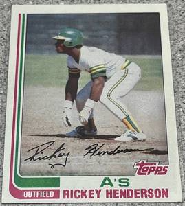 lot 358 image: 1982 Topps Baseball Card #610 - Rickey Henderson Oakland As