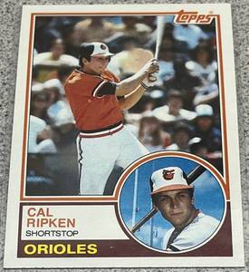 lot 366 image: 1983 Topps Baseball Card #163 - Cal Ripken Jr. Baltimore Orioles