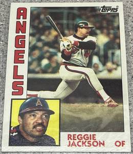 lot 375 image: 1984 Topps Baseball Card #100 - Reggie Jackson California Angels