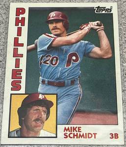 lot 376 image: 1984 Topps Baseball Card #700 - Mike Schmidt Philadelphia Phillies