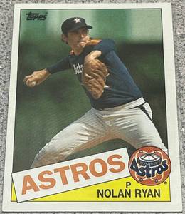 lot 377 image: 1985 Topps Baseball Card #760 - Nolan Ryan Houston Astros