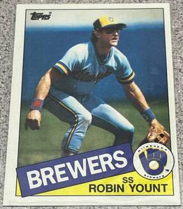 lot 379 image: 1985 Topps Baseball Card #340 - Robin Yount Milwaukee Brewers