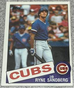 lot 380 image: 1985 Topps Baseball Card #460 - Ryne Sandberg Chicago Cubs
