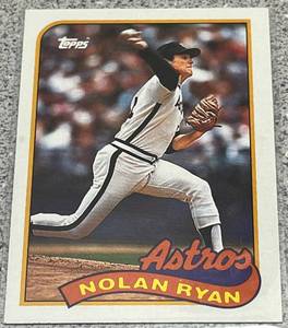 lot 392 image: 1989 Topps Baseball Card #530 - Nolan Ryan Houston Astros