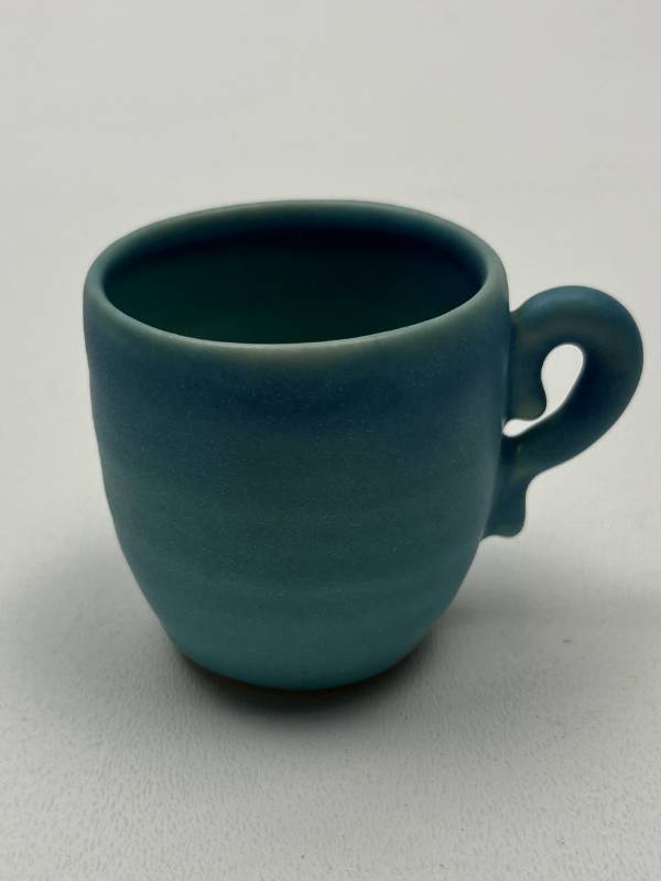 lot 166 image: Teal Green Ceramic Coffee Mug