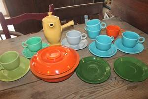 Fiesta Coffee Cups, Coffe Pot Handle repaired & More