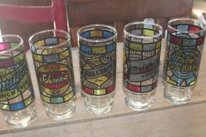 lot 1454 image: Vintage Beer Glasses