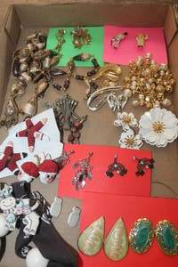 Flat of Vintage Jewelry