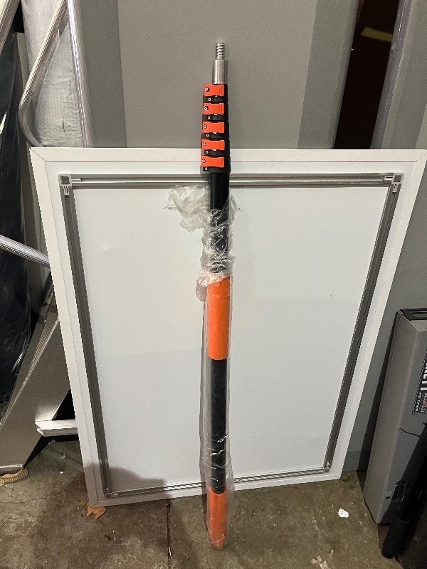 lot 108 image: Heavy Duty 5 Extension Pole 5-Tier & Threaded Tip - Orange