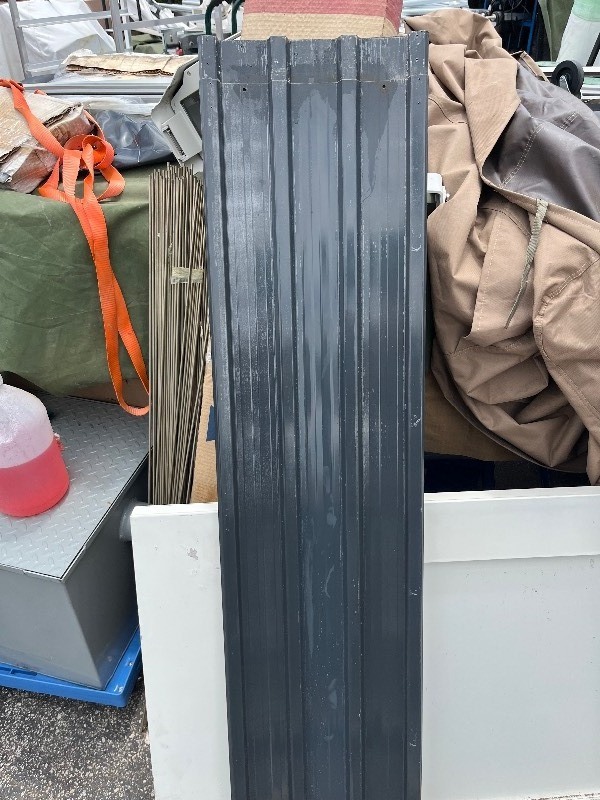 lot 216 image: Bundle of 6 Grey Sheet Metal - 2 different sizes 3 of each - 60 x 18 & 58 x 18