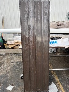 lot 274 image: Bundle of 4 Quality Sheet Metal Panels - Dark Brown 70 x 21
