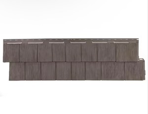 lot 33 image: Shake RS 14.5 in. x 48.75 in. Heritage Gray Plastic Rough Sawn Shake Vinyl Siding (48.84 sq. ft.Box)