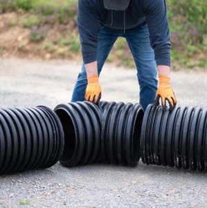 lot 28 image: ADS Professional Quality 15 in. High Density Polyethylene Water Tight 45 Degree Bend (1597AN65BB) Retails $186