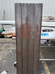 lot 278 image: Bundle of 3 Quality Sheet Metal Panels - Dark Brown 63 x 21