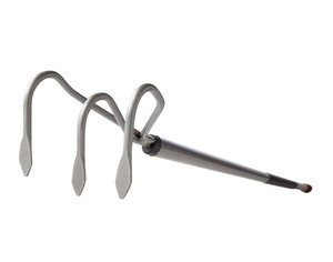 lot 17 image: Fiskars Cultivator, 64 in L, 3 -Tine, Aluminum Handle Black