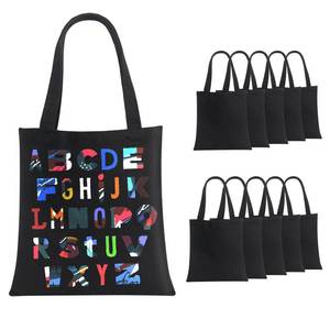 lot 9404 image: OKBA 10 Pcs Canvas Tote Bags,Reusable Grocery Shopping Blank Tote Bag with Handles and Sustainable Eco Friendly,Suitable for DIY, Advertising, Promotion, Gift, Activity - Retail $18