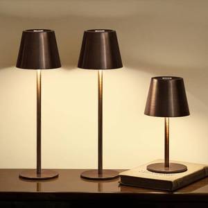 lot 9411 image: keysays 3 Pack Cordless Table Lamp, Portable Battery Operated Lamp with 3 Color Temps and Stepless Dimming, Rechargeable Table Lamp for Dinner, Desk, Cafe, Outdoor (Brushed Mocha) - Retail $60
