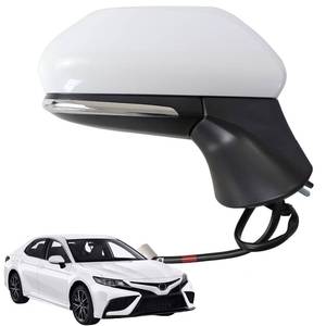 lot 9436 image: Liizoo Side Mirror for Toyota Camry 2018 2019 2020 2021 2022 2023 2024 PowerLampHeatBlind Spot Monitor-7Pins, Right Passenger Side,replace for Partslink # TO1321368, White RH - Retail $90