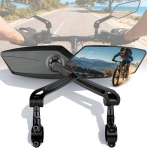 lot 9482 image: Bike Mirror 1 Pair, Ebike Mirrors for Handlebars, 360° Adjustable Wide Bicycle Rear View Mirror, Scratch Resistant Glass Lens, Safe HD Bike Rear View Mirror for Scooter, Motorcycle, Bike Accessory - Retail $14