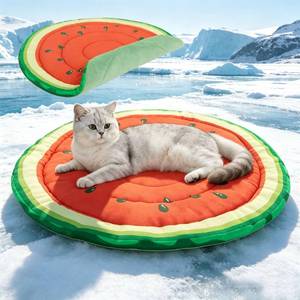 lot 19718 image: EXPAWLORER Dog Cooling Mat, Double-Sided Cooling Pad for Cats Dog Kitten,24 Thick & Durable Portable Pet Bed for Summer,Washable Cooling & Warm Blanket for Indoor,Outdoor,Watermelon (Red) - Retail $17