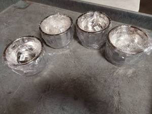 lot 19726 image: Small Silver Chilled Serving Bowl - Set of 4  - Retail $35