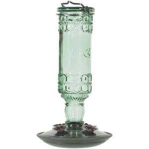lot 19752 image: Perky-Pet 10 oz Green Antique Hummingbird Feeder - Retail $67