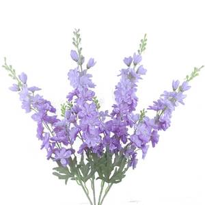 lot 25927 image: FERIAL Purple Artificial Delphinium Flowers Silk Larkspur Flowers Faux Snapdragon Long Stem Fake Plant Spray Arrangement for Home Office Garden Wedding Table Vase Decor (Purple) - Retail $14