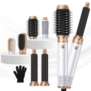 lot 25933 image: Ukliss 6 in 1 Hair Styler Blow Dryer Brush  Precision-Calibrated for Fine & Normal Hair  Ionic Anti-Frizz Auto Curler  ALCI Verified Bathroom Safety  Ceramic Volumizer Lightweight Hair Tool