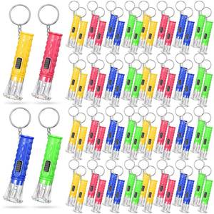 lot 25935 image: Jexine 100 Pcs Mini Flashlight Keychain Bulk Torch Keyring Flashlights LED Small Keychain Light Hiking Camping Christmas Party Favors(Bright) - Retail $33