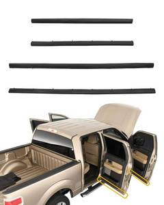 lot 25953 image: Door Lower Weatherstrip(4PCS), Front & Rear Rubber Door Seal Trim Set, Compatible with 1999-2016 Ford F250 F350 F450 F550 Super Duty Crew Cab, #F81Z-2520758-AA 1C3Z-26253A24-A, Doors Weather Stripping - Retail $36
