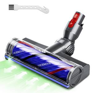 lot 28157 image: Partnix Upgrade Anti-Tangle Vacuum Cleaner Head Replacement Parts Compatible with Dyson V8 V11 V15 V10 V7, LED Light Quick Release Motorhead Brush Accessory Suitable for Most Carpet and Hardwood Floor - Retail $30