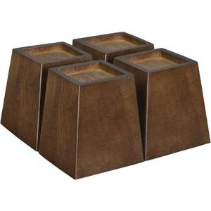 lot 28177 image: Sopicoz Wood Bed Risers (4 inch Pyramid) - Retail $29