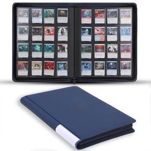 lot 28197 image: Snekdy premium 1024-pocket trading card binder, 16-pocket cards album, waterproof PU-leather Cover album with side loading, holds gaming, baseball, basketball & sports cards (Blue) - Retail $32