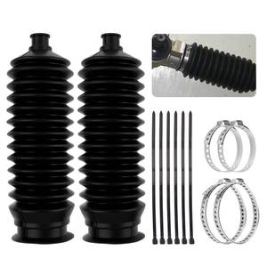 lot 28199 image: 2PCS Inner Tie Rod Boot Kit with Zip Ties & Clamps,Thickened Silicone Rack and Pinion Boot for Steering Components,Durable Anti-Dust Steering Rack Boots Car Accessories - Retail $12