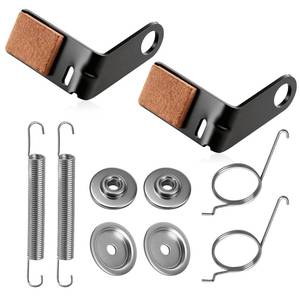 lot 28201 image: Brake Pad Kit for John Deere 42 L, D, X Series 100 105 115 100 110 120 125 130 Mower, Replaces GY21943, Included GX20515 Retainer, GX20494 Spring and GX23240 Deck Bushing - Retail $19